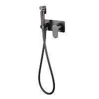 Гигиенический душ со смесителем Boheme Spectre 457-GM для биде, оружейная сталь