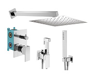 Душевой комплект Plumberia Selection Tag KITZTG18CR для ванны, хром