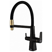Смеситель Zorg Steel Hammer SH 818-6 BLACK BR для кухонной мойки, черный/бронза