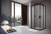 Душевой уголок Terminus Соренто 05 5ES90х90B 90х90 чёрный матовый