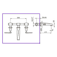 Скрытая монтажная часть Nicolazzi C1077DX для смесителя