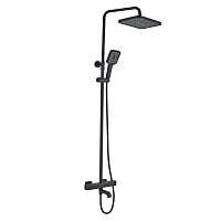Душевая стойка ALMAes GaLaxy SDI-1801 с термостатом, черный матовый