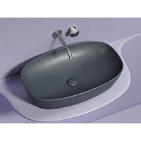 Раковина накладная Ceramicanova Element CN6049MDH 60x38x13.8 антрацит матовый темный
