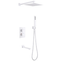 Душевой комплект ABBER Daheim AF8250W с термостатом, белый матовый