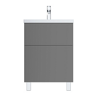 Тумба под раковину AM.PM Gem 60 напольная, с 2 ящиками, графит матовый