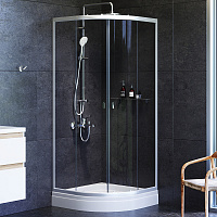 Душевой уголок AM.PM X-Joy W88E-205-080MT64 80x80 профиль хром матовый, стекло прозрачное