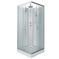 Душевая кабина Niagara Classic NG-1101-14BKT 90x90x210 стекло матовое/профиль серебро