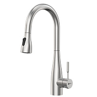 Смеситель Lemark Expert LM5084S для кухонной мойки, сталь