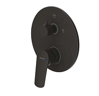 Смеситель Bravat Rhein PB8429564BW-3-ENG для душа, черный матовый