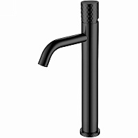 Смеситель Boheme Stick 122-BB для раковины, ручка Diamond, черный