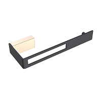 Держатель туалетной бумаги Boheme Q 10945-G-B без крышки, золото/черный