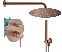 Душевой комплект Plumberia Selection Ixo KITXO18RS для ванны, медь брашированная