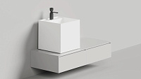 Раковина накладная Salini Armonia Square Top 03 130523TM S-Stone 45x45 белый матовый