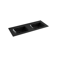 Раковина накладная Ceramicanova Element CN7004MB 121x46.5x18 двойная, черный матовый
