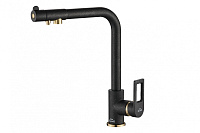 Смеситель Zorg Steel Hammer SH 572 BLACK BR для кухонной мойки/для фильтра, черный металл/бронза