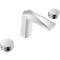 Смеситель Boheme Venturo 150-WCR-DIAMOND для раковины, ручка Diamond, белый/хром