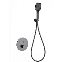 Смеситель Wonzon & Woghand WW-D1017-A-BGG для душа, встраиваемый, с термостатом, темный графит