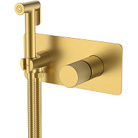Гигиенический душ со смесителем Boheme Stick 127-MG.3 золото матовое