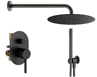 Душевой комплект Plumberia Selection Ixo KITXO15NOKING для ванны, черный матовый