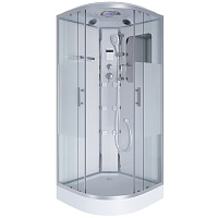 Душевая кабина Niagara Ultra 100x100x220 стекло прозрачное с матовой полосой/профиль хром