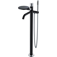Смеситель Boheme Stick 129-BCR.2 для ванны, напольный, ручка Touch, черный/хром