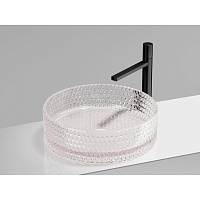 Раковина накладная Ceramicanova Cristal CN6061 36x36x11.2 розовый