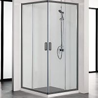 Душевой уголок Aquatek AQ ARI KV 10020BL 100х100 квадрат, прозрачное стекло, черный