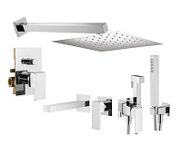 Душевой комплект Plumberia Selection Tag KITZTG15CR220 для ванны, хром