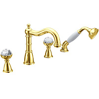 Смеситель Boheme Imperiale 392 на борт ванны, врезной, золото