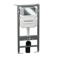 Инсталляция Ceramicanova Envision/Round CN1001CH с кнопкой смыва, хром
