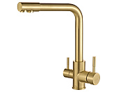 Смеситель Zorg Steel Hammer SH 801 INOX BRONZE PVD для кухонной мойки/для фильтра, бронза