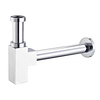 Сифон BelBagno BB-SMQ2-01 для раковины, хром/белый 