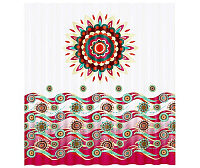 Душевая шторка на ванну WasserKRAFT Isen SC-40101 белый/с рисунком