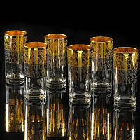 Набор стаканов Migliore Cremona 25558 хрусталь/декор золото