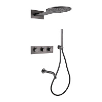 Душевой комплект ABBER Kreis AF8150NG с термостатом, никель