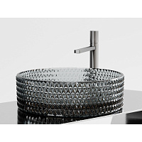 Раковина накладная Ceramicanova Cristal CN6060 36x36x11.2 черный