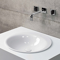 Раковина Bette Lux Oval Couture A220-000 HLW1 50x50 встраиваемая сверху, белый