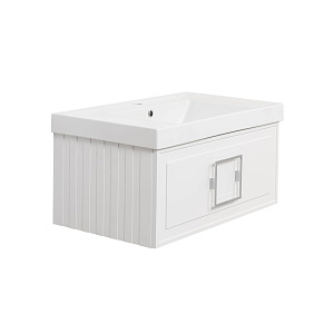 Тумба с раковиной La Fenice Cubo FNC-01-CUB-B-80 Bianco белый матовый
