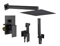 Душевой комплект Plumberia Selection Tag KITZTG15NO для ванны, черный матовый