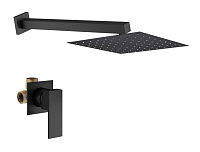 Душевой комплект Plumberia Selection Tag KITTG01NO для ванны, черный матовый