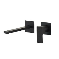 Смеситель Gattoni Kubik 2537/25NO для раковины, черный матовый