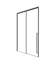 Душевая дверь Timo TDSS-150/03C-8R T59R 150x200 прозрачное/черный