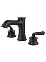 Смеситель Wonzon & Woghand Steam WW-88159008-MB для раковины, на 3 отверстия, черный матовый