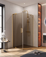 Душевой уголок Cezares Slider SLIDER-AH-1-90-90/100-BR-BORO 90x90 тонированное, белый