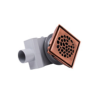 Душевой трап Plumberia Selection Ps Stones PSS13RM 13x13 медь
