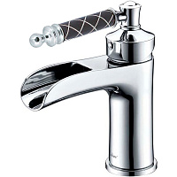 Смеситель Boheme Vogue 221-MR-B для раковины, хром/черный Murano