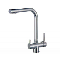 Смеситель Zorg Sanitary ZR 348 YF NICKEL для кухонной мойки, никель