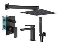 Душевой комплект Plumberia Selection Tag KITTG18NO53 для ванны, черный матовый