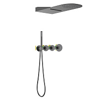 Душевой комплект Timo Saona SX-2350/18SM с термостатом, черное золото
