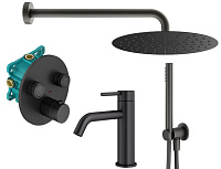 Душевой комплект Plumberia Selection PS Box KITPSB02NO53 для ванны, c термостатическим смесителем,  